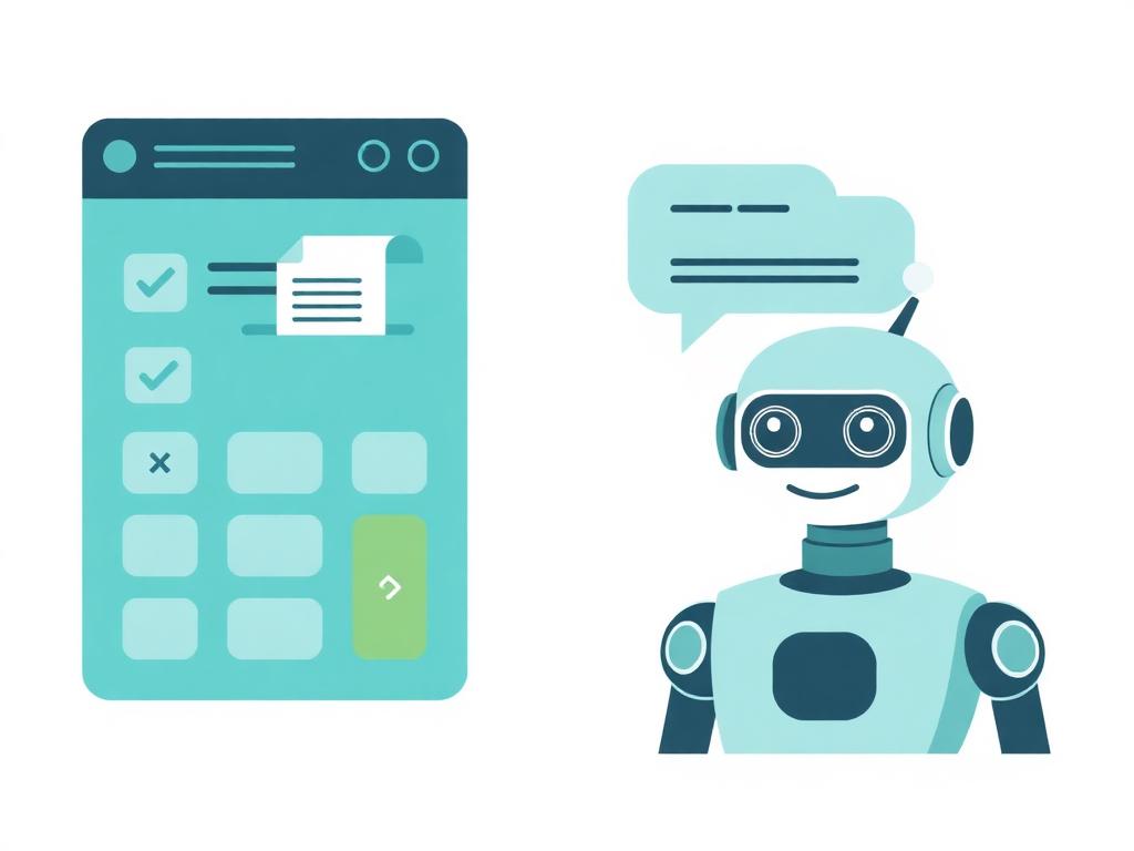 Illustration comparing a specialised micro-entity accounts tool with a general AI chatbot